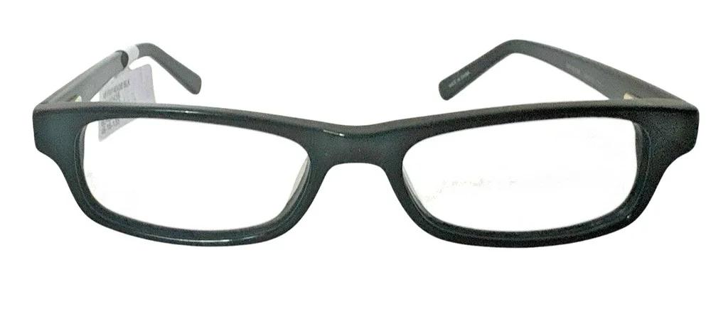 NO BRAND YB FM14043B GLOSSY BLACK AUTHENTIC EYEGLASSES FRAMES 48-16-135